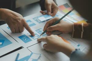 UX UI and Programming development technology. photo