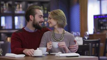 Romantic encounter in a restaurant video