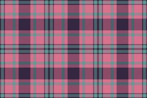 Plaid background, check seamless pattern in pink. Vector fabric texture for textile print, wrapping paper, gift card or wallpaper.