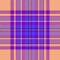 Plaid check pattern. Seamless fabric texture. Tartan textile print. vector