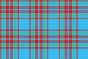 Plaid background, check seamless pattern in blue. Vector fabric texture for textile print, wrapping paper, gift card or wallpaper.