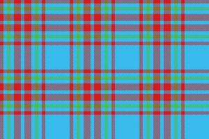 Plaid background, check seamless pattern in blue. Vector fabric texture for textile print, wrapping paper, gift card or wallpaper.