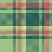 Plaid seamless textile of vector fabric background with a check tartan pattern texture.