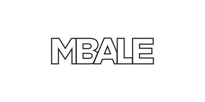 Mbale in the Uganda emblem. The design features a geometric style, vector illustration with bold typography in a modern font. The graphic slogan lettering.