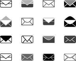 Envelope Mail icon Flat design style. Direct message, sms symbol for your web site design, logo, app, UI - vector illustration