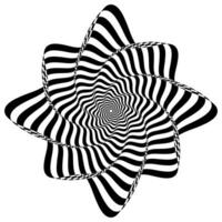 Optical illusions. Abstract striped with monochrome waves background. vector illustration