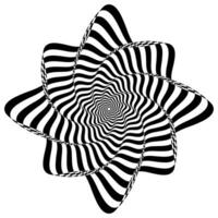 Optical illusions. Abstract striped with monochrome waves background. vector illustration