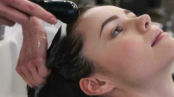 Hair care in modern spa salon video
