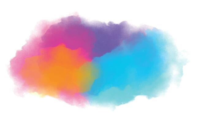 Watercolor effect vector stains. Grunge splatter. Rainbow colors grunge splash. Color explosion. Paint stains. Ink spots. Colorful splatter. Watercolor drops. Grunge colorful paint overlay.