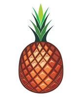 Summer fruit for healthy lifestyle. Pineapple fruit. vector