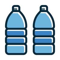 Bottles Vector Thick Line Filled Dark Colors