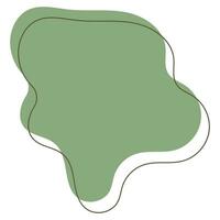 abstract blobs green and outline for background vector