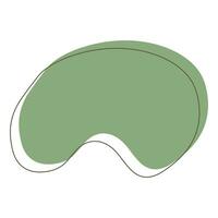 abstract blobs green and outline for background vector