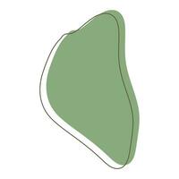 abstract blobs green and outline for background vector