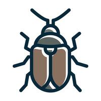 Beetle Vector Thick Line Filled Dark Colors