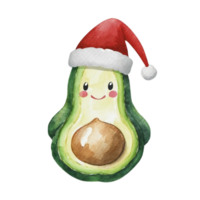 Avocado tragen ein Santa Hut ai generativ png