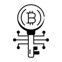 Cryptocurrency Trading Linear Icon vector