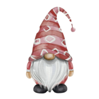 Christmas Gnome Wearing A Santa hat  AI Generative png