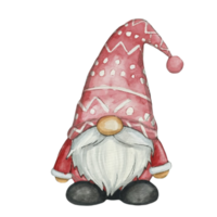 Christmas Gnome Wearing A Santa hat  AI Generative png