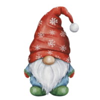 Christmas Gnome Wearing A Santa hat  AI Generative png