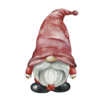 Christmas Gnome Wearing A Santa hat  AI Generative png