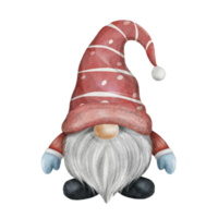 Christmas Gnome Wearing A Santa hat  AI Generative png