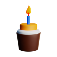 torta candela compleanno ai generativo png