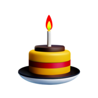 Kuchen Kerze Geburtstag ai generativ png