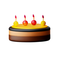 torta candela compleanno ai generativo png