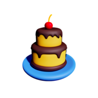 bolo aniversário festa ai generativo png