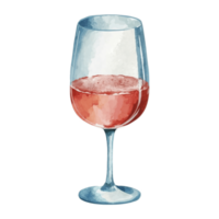 Wine Glass And Bottle AI Generative png