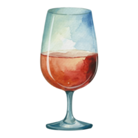 Wein Glas und Flasche ai generativ png