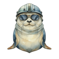 Seal Cap Cute AI Generative png