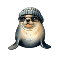 foca boné fofa ai generativo png