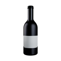 Wine Bottle With A Glass AI Generative png