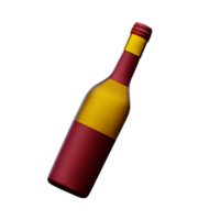 Wine Bottle With A Glass AI Generative png