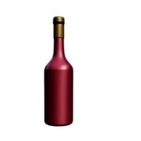 Wein Flasche mit ein Glas ai generativ png