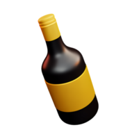 Wine Bottle With A Glass AI Generative png