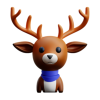 cerf mignonne content animal ai génératif png