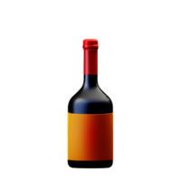 Wine Bottle With A Glass AI Generative png