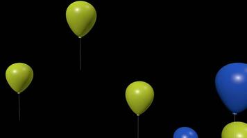 Ballons Fly over Screen video