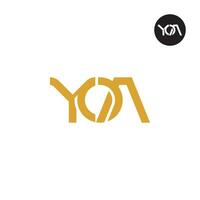 Letter YOA Monogram Logo Design vector