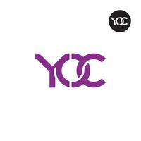 Letter YOC Monogram Logo Design vector