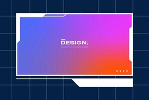 Futuristic pop up interface illustration. Video overlay element. vector