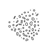 Dust particles vector icon isolated on square white background. Simple flat minimalist monochrome cartoon art styled drawing.