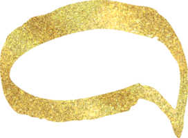 golden Hand gezeichnet Rahmen mit funkeln png