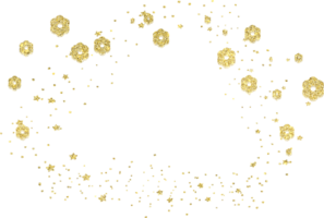 d'or décoratif confettis png