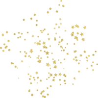 Golden decorative confetti png