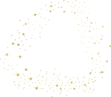 Golden decorative confetti png