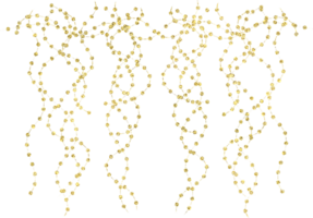 Golden decorative confetti png